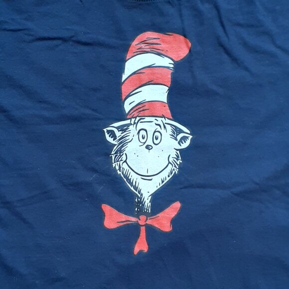 The Cat in the Hat - Dr. Suess - New Women's XL Navy Blue T-Shirt - Picture 2 of 4